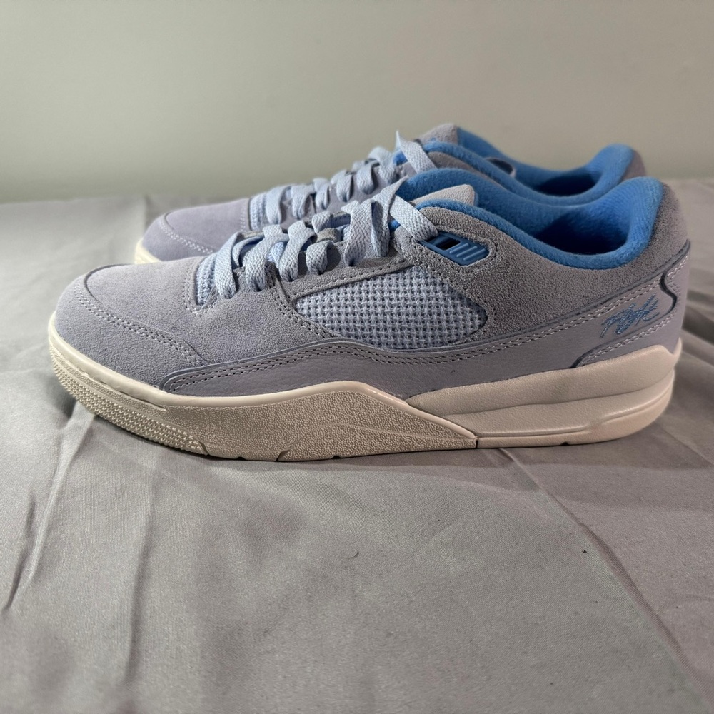 Jordan Low-Top Suede Sneakers in Light Blue and White